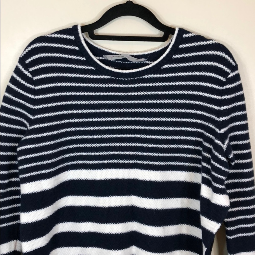 Athleta Woolblend Striped Side Slip Sweater - Picture 4 of 8